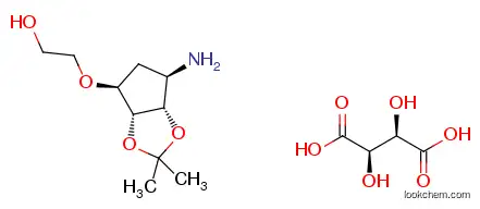 2 - ((3aR, 4S, 6R, 6R, 6aS) -6-amino - 2, 2-dimethyl-4-hydro-3ah-cyclopentyl [d] [1], and dioxy-4-oxygen ethanol l-tartaric acid salt