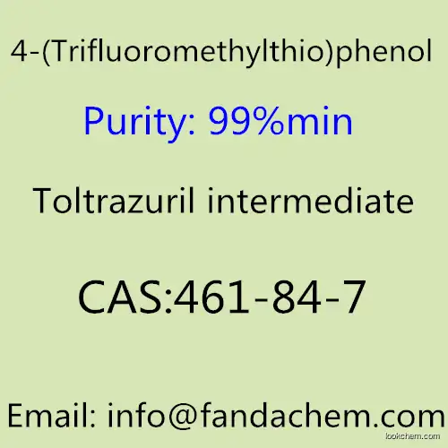 4-(Trifluoromethylthio)phenol (Toltrazuril intermediate),CAS No:461-84-7