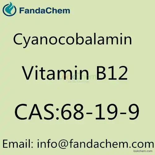Cyanocobalamin (cobalamin，Vitamin B12) USP grade,cas:68-19-9 from fandachem