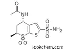 N-[(4S,6S)-6-Methyl-7,7-dioxo-2-sulfamoyl-5,6-dihydro-4H-thieno[2,3-b]thiopyran-4-yl]acetamide