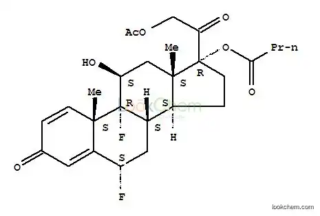 Pregna-1,4-diene-3,20-dione,21-(acetyloxy)-6,9-difluoro-11-hydroxy-17-(1-oxobutoxy)-, (6a,11b)-