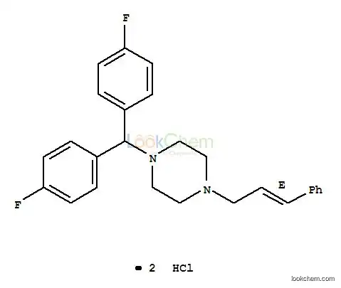 Piperazine,1-[bis(4-fluorophenyl)methyl]-4-[(2E)-3-phenyl-2-propen-1-yl]-, hydrochloride(1:2)