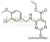 High quality 	4-[[(3-Chloro-4-methoxyphenyl)methyl]amino]-2-(methylthio)-5-pyrimidinecarboxylic acid ethyl ester