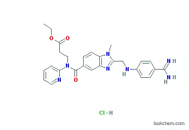 N-[[2-[[[4-(Aminoiminomethyl)phenyl]amino]methyl]-1-methyl-1H-benzimidazol-5-yl]carbonyl]-N-(2-pyridinyl)-beta-alanine ethyl ester hydrochloride