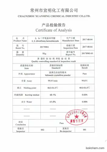 The Purest 2,5-Dimethoxybenzaldehyde 99.6% TOP1 supplier in China in stock
