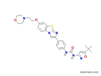 Urea,N-[5-(1,1-dimethylethyl)-3-isoxazolyl]-N'-[4-[7-[2-(4-morpholinyl)ethoxy]imidazo[2,1-b]benzothiazol-2-yl]phenyl]-