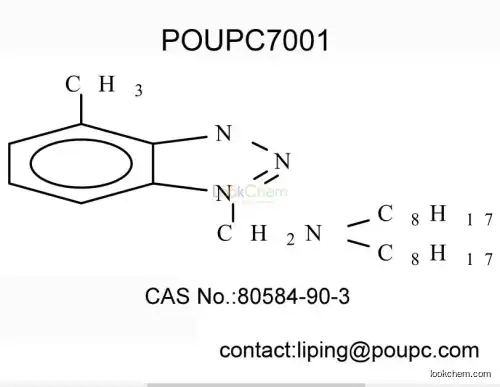 CAS 80584-90-3 POUPC7001 N,N-Bis(2-Ethylhexyl)-Ar-Methyl-1H-Benzotriazole-1-Methanamine TTA Tolyltriazole Derivative ashless industrial oil lubricant Metal Deactivator