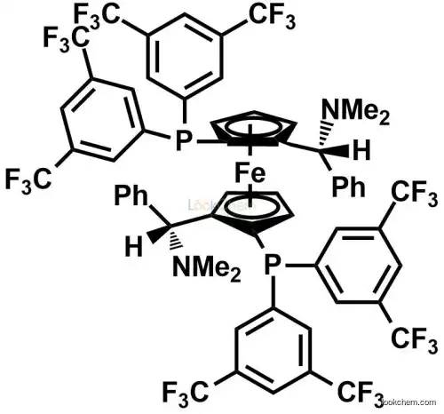 (S,S)-(-)-2,2'-Bis[(R)-(N,N-dimethylamino)(phenyl)methyl]-1,1'-bis[di(3,5-trifluoromethylphenyl) phosphino]ferrocene