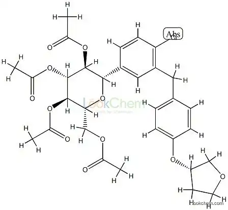 915095-99-7 (1S)-1,5-anhydro-2,3,4,6-tetra-O-acteyl-1-C-[4-chloro-3-[[4-[[(3S)-tetrahydrofu-ran-3-yl]oxy]phenyl] methyl]phenyl]-D-Glucitol