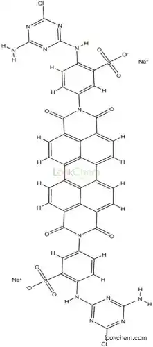 106424-71-9 Benzenesulfonic acid, 3,3'-(1,2,3,8,9,10-hexahydro- 1,3,8,10-tetraoxoanthra[2,1,9-def:6,5,10-d'e'f' ]diisoquinoline-2,9-diyl)bis[6-[(-amino-6-chlor o-8-triazin-2-yl)amino]-, disodium salt