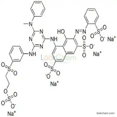 111353-83-4 1-[4-[3-[[2-(Sodiooxysulfonyloxy)ethyl]sulfonyl]phenylamino]-6-[phenyl(methyl)amino]-1,3,5-triazine-2-ylamino]-8-hydroxy-7-[2-(sodiooxysulfonyl)phenylazo]naphthalene-3,6-bis(sulfonic acid