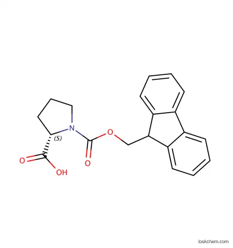 Fmoc-Pro-OH, N-FMOC-L-PROLINE, N-[(9H-Fluoren-9-ylmethoxy)carbonyl]-L-proline, MFCD00037122