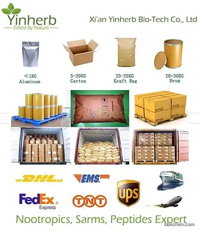 Dihexa raw powder and vials manufactured by Yinherb-lab