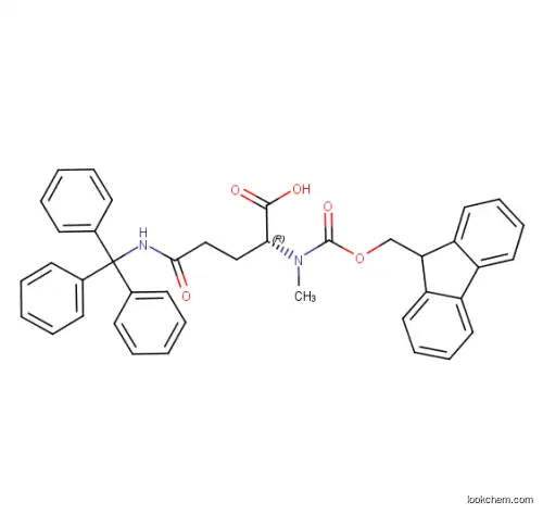 Fmoc-N-Me-D-Gln(Trt)-OH, (2~{R})-2-[9~{H}-fluoren-9-ylmethoxycarbonyl(methyl)amino]-5-oxo-5-(tritylamino)pentanoic acid