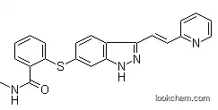 N-Methyl-2-[[3-[(1E)-2-(2-pyridinyl)ethenyl]-1H-indazol-6-yl]thio]benzamide