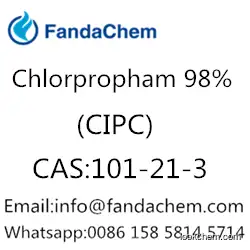Chlorpropham 98% (CIPC,ISOPROPYL (3-CHLOROPHENYL)CARBAMATE),cas:101-21-3 from fandachem