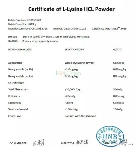 Feed additive L lysine HCL sulphate 95% powder