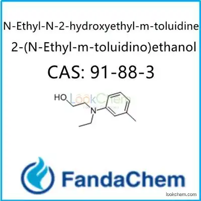 N-Ethyl-N-2-hydroxyethyl-m-toluidine;2-(N-Ethyl-m-toluidino)ethanol CAS: 91-88-3 from FandaChem