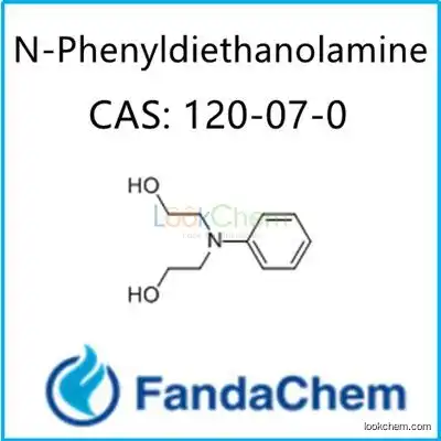 N-Phenyldiethanolamine;2,2'-(Phenylimino)diethanol CAS: 120-07-0 from FandaChem