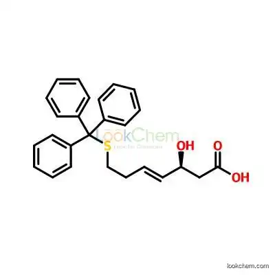 (3S,4E)-3-Hydroxy-7-[(triphenylmethyl)thio]-4-heptenoic acid 180973-24-4