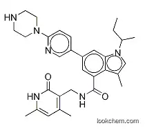 1-[(2S)-butan-2-yl]-N-[(4,6-dimethyl-2-oxo-1H-pyridin-3-yl)methyl]-3-methyl-6-(6-piperazin-1-ylpyridin-3-yl)indole-4-carboxamide,1346574-57-9