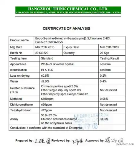 Good Manufacture Endo-3-amine-9-methyl-9-azabicyclo[3,3,1]nonane Di HCl