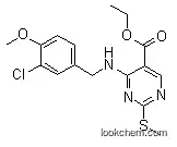 4-(3-Chloro-4-methoxy-benzylamino)-2-methylsulfanyl-pyrimidine-5-carboxylicacidethylester