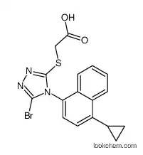 Lesinurad(RDEA-594);2-{[5-broMo-4-(4-cyclopropylnaphthalen-1-yl)-4H-1,2,4-triazol-3-yl]sulfanyl}aceticacid