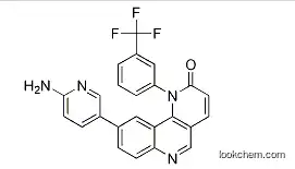 9-(6-aminopyridin-3-yl)-1-[3-(trifluoromethyl)phenyl]benzo[h][1,6]naphthyridin-2-one,1223001-51-1
