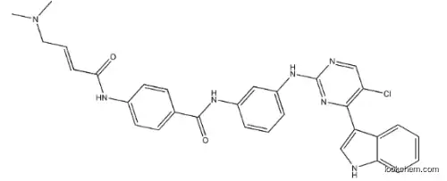 N-[3-[[5-chloro-4-(1H-indol-3-yl)-2-pyrimidinyl]amino]phenyl]-4-[[(2E)-4-(dimethylamino)-1-oxo-2-buten-1-yl]amino]-benzamide,1604810-83-4