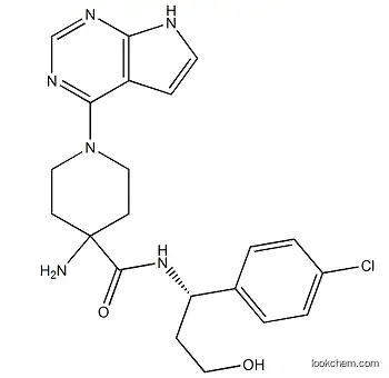 4-amino-N-[(1S)-1-(4-chlorophenyl)-3-hydroxypropyl]-1-(7H-pyrrolo[2,3-d]pyrimidin-4-yl)piperidine-4-carboxamide,1143532-39-1
