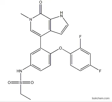 N-[4-(2,4-difluorophenoxy)-3-(6-methyl-7-oxo-6,7-dihydro-1H-pyrrolo[2,3-c]pyridin-4-yl)phenyl]ethanesulfonamide,1445993-26-9