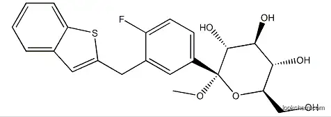 (2S,3R,4S,5S,6R)-2-(3-(benzo[b]thiophen-2-ylMethyl)-4-fluorophenyl)-6-(hydroxyMethyl)-2-Methoxytetrahydro-2H-pyran-3,4,5-triol,1034305-23-1