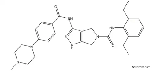 N-(2,6-diethylphenyl)-3-[[4-(4-methylpiperazin-1-yl)benzoyl]amino]-4,6-dihydro-1H-pyrrolo[3,4-c]pyrazole-5-carboxamide,398493-79-3