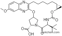 (33R,35S,91R,92R,5S)-5-(tert-butyl)-17-methoxy-4,7-dioxo-2,8-dioxa-6-aza-1(2,3)-quinoxalina-3(3,1)-pyrrolidina-9(1,2)-cyclopropanacyclotetradecaphane-35-carboxylicacid