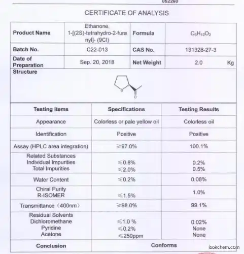 Approved quality (S)-2-Acetyl Tetrahydrofuran with competitive price