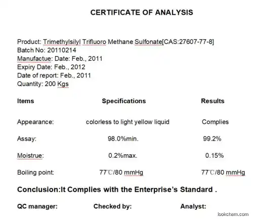 Good quality Trimethylsilyl trifluoromethanesulfonate