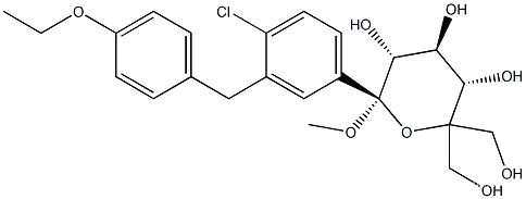 (2S,3R,4S,5S)-2-(4-chloro-3-(4-ethoxybenzyl)phenyl)-6,6-bis(hydroxymethyl)-2-methoxytetrahydro-2H-pyran-3,4,5-triol