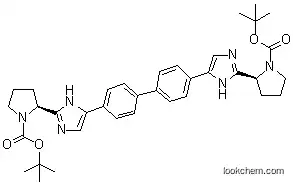 (2S,2'S)-2,2'-([1,1'-Biphenyl]-4,4'-diyldi-1H-imidazole-5,2-diyl)bis-1-pyrrolidinecarboxylic acid 1,1'-bis(1,1-dimethylethyl) ester