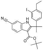 6-Cyano-2-[1-(4-ethyl-3-iodophenyl)-1-methylethyl]-1H-indole-3-carboxylic acid 1,1-dimethylethyl ester