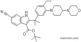 6-Cyano-2-[1-[4-ethyl-3-[4-(4-morpholinyl)-1-piperidinyl]phenyl]-1-methylethyl]-1H-indole-3-carboxylic acid 1,1-dimethylethyl ester