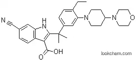 6-Cyano-2-[1-[4-ethyl-3-[4-(4-morpholinyl)-1-piperidinyl]phenyl]-1-methylethyl]-1H-indole-3-carboxylic acid
