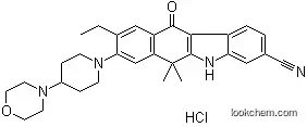 9-Ethyl-6,11-dihydro-6,6-dimethyl-8-[4-(4-morpholinyl)-1-piperidinyl]-11-oxo-5H-benzo[b]carbazole-3-carbonitrile hydrochloride