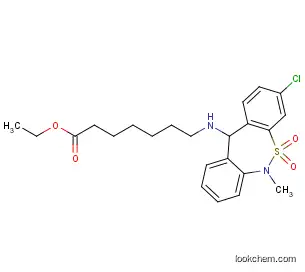 7-[(3-Chloro-6,11-dihydro-6-methyl-5,5-dioxidodibenzo[c,f][1,2]thiazepin-11-yl)amino] heptanoic acid ethyl ester sulfate