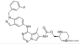 [(3S)-morpholin-3-yl]methyl N-[4-[[1-[(3-fluorophenyl)methyl]indazol-5-yl]amino]-5-methylpyrrolo[2,1-f][1,2,4]triazin-6-yl]carbamate,714971-09-2