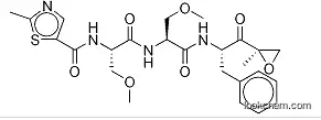 N-[(2S)-3-methoxy-1-[[(2S)-3-methoxy-1-[[(2S)-1-[(2R)-2-methyloxiran-2-yl]-1-oxo-3-phenylpropan-2-yl]amino]-1-oxopropan-2-yl]amino]-1-oxopropan-2-yl]-2-methyl-1,3-thiazole-5-carboxamide,935888-69-0