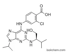Purvalanol B,(2R)-2-[[6-[(3-Chloro-4-carboxyphenyl)amino]-9-(1-methylethyl)-9H-purin-2-yl]amino]-3-methyl-1-butanol,212844-54-7