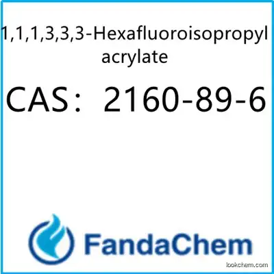 1,1,1,3,3,3-Hexafluoroisopropyl acrylate CAS：2160-89-6 from Fandachem1,1,1,3,3,3-Hexafluoroisopropyl acrylate CAS：2160-89-6 from Fandachem