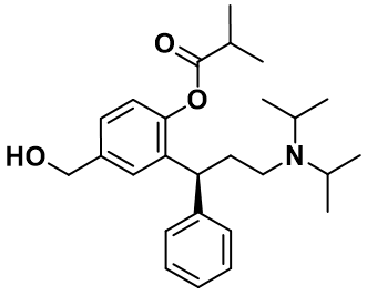 (S)-2-(3-(diisopropylamino)-1-phenylpropyl)-4-(hydroxymethyl)phenyl isobutyrate