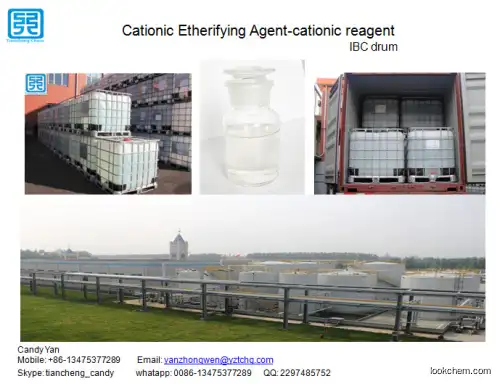 Cationic reagent (3-Chloro-2-hydroxypropyl trimethyl ammonium chloride) 65%  69%